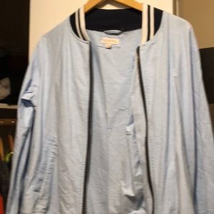 Light blue athletic jacket
